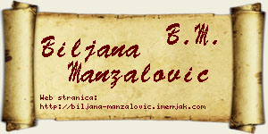 Biljana Manzalović vizit kartica